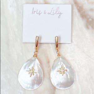 Iris & Lily Mother of Pearl Earrings
